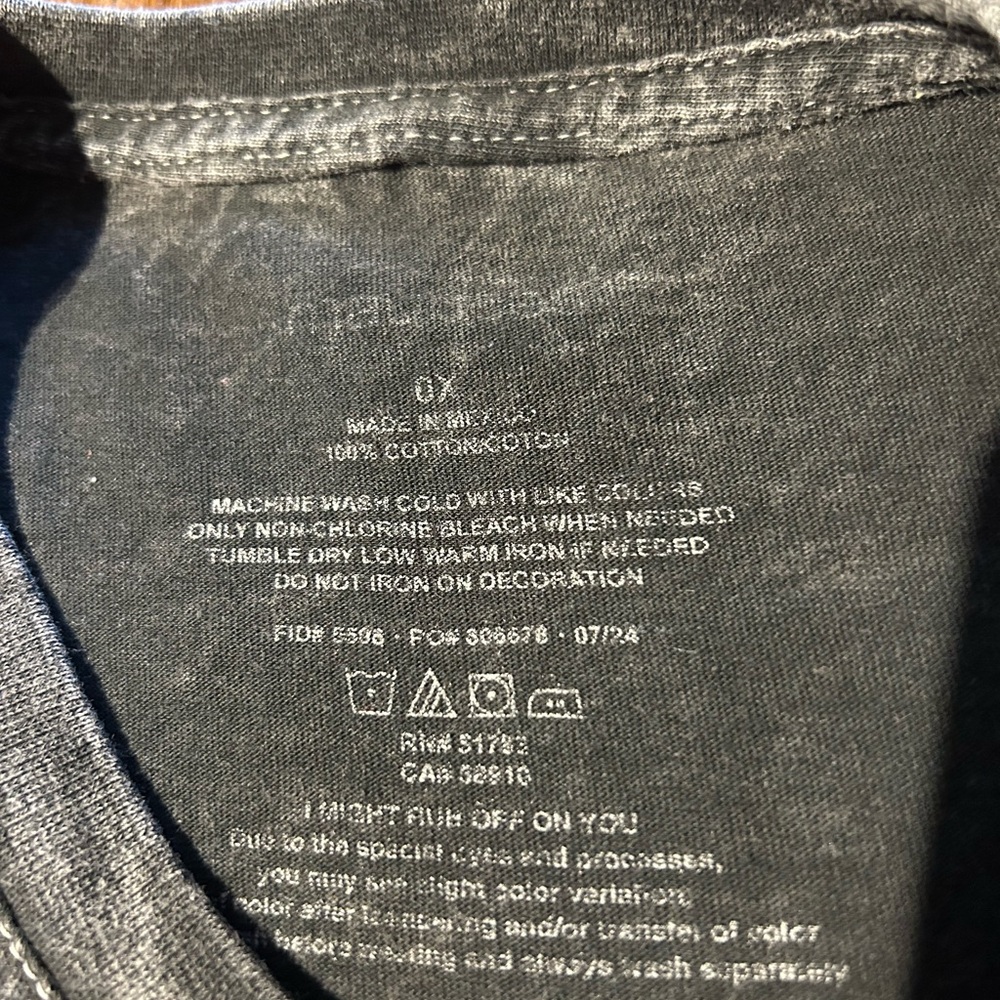 Maurices Black Acid Wash Short Sleeve Tee - Picture 3 of 3